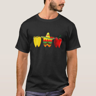 Tacos Jalapeno Sombrero Tooth Dental Hygienist Cin T Shirt