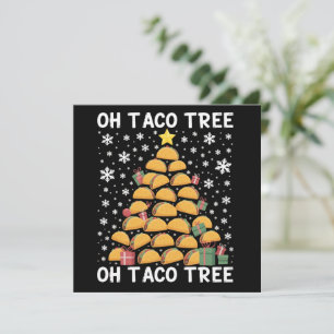 Tacos julgran rolig jul matlagningsentusiast mexik julkort