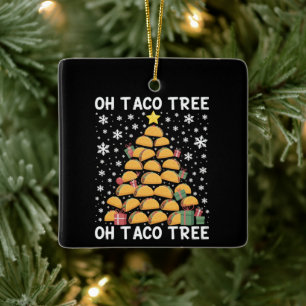 Tacos julgran Roligt julen Foodie mexikansk Julgransprydnad Keramik