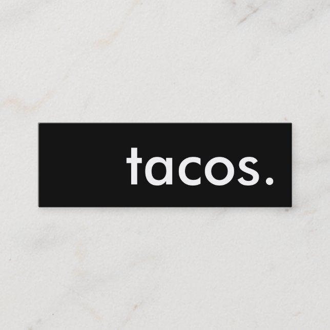 tacos. lojalitetstansmaskinkort lojalitetskort (Framsida)