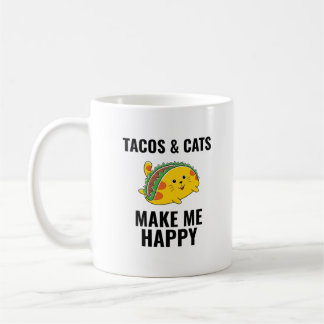 Tacos make me happy funny tacos Mexican food Kaffemugg