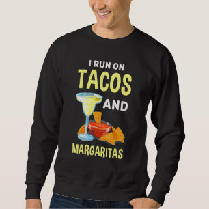 Tacos Margaritas Tortillas Cocktails Mexican Foodi Lång Ärmad Tröja