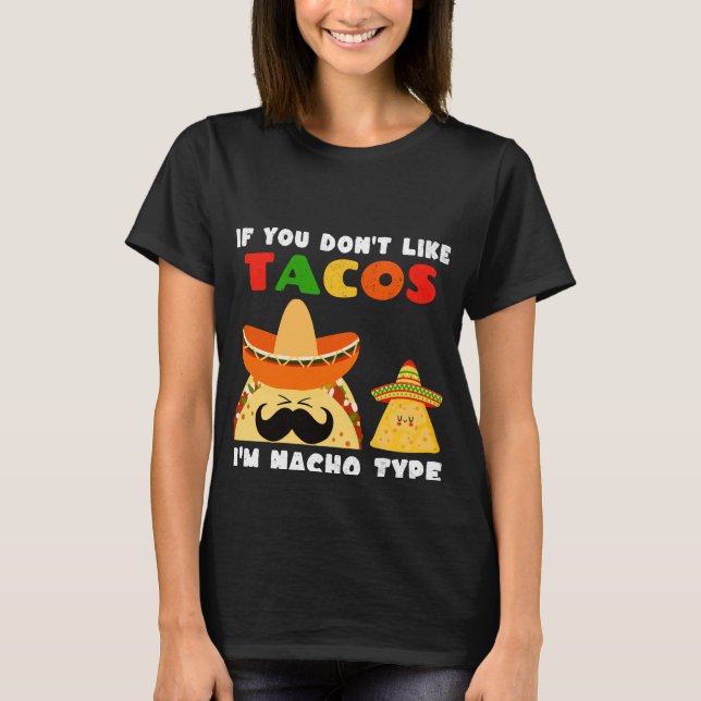 Tacos Nacho Älskare T Shirt (Framsida)