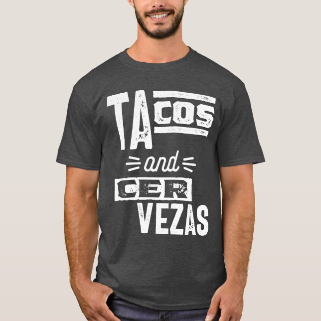Tacos och Cervezas T Shirt (Framsida)