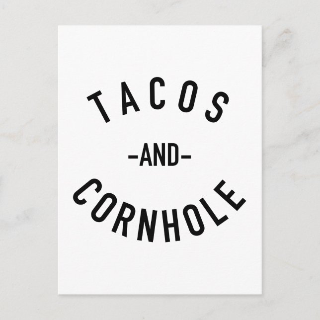 Tacos och Cornhole Vykort (Framsida)