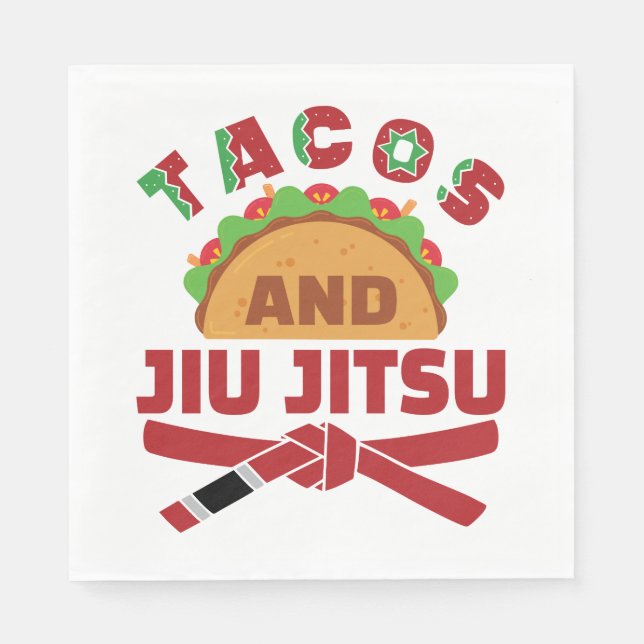 Tacos och Jiu Jitsu Pappersservett (Framsidan)