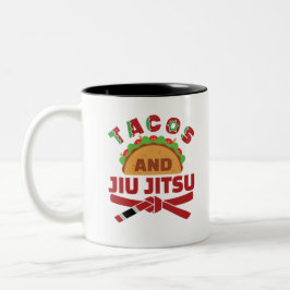 Tacos och Jiu Jitsu Två-Tonad Mugg