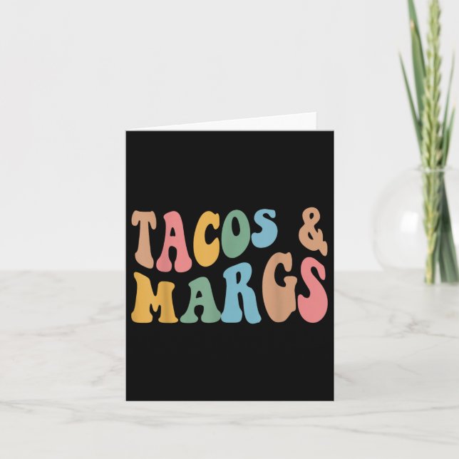 Tacos och Margs Funny Cinco de Mayo Mexican Fiesta Kort (Framsida)
