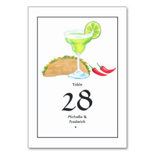 Tacos och Tequila Bordsnummer