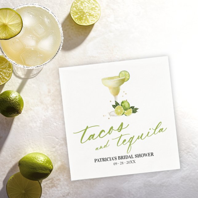 Tacos Och Tequila Bröllopsdusch Pappersservett (Skapare uppladdad)