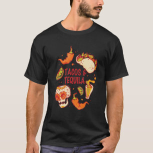 Tacos och Tequila det Citat Mexikansk mat och en S T Shirt