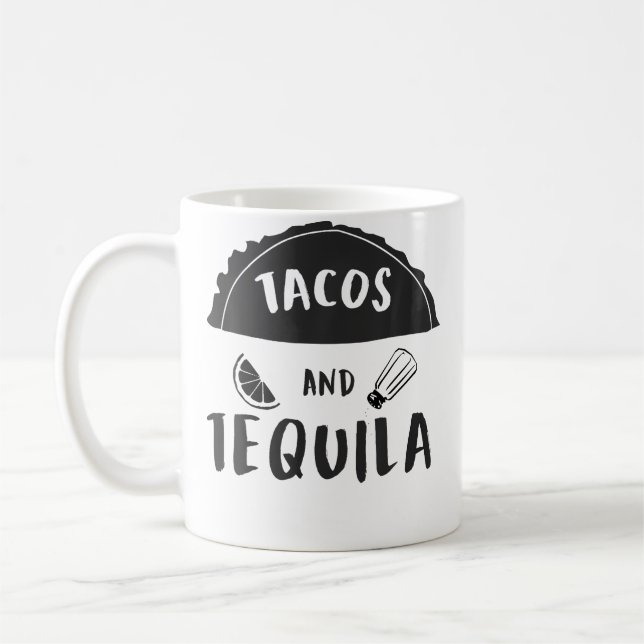 Tacos och Tequila Fiesta Firande Kaffemugg (Vänster)
