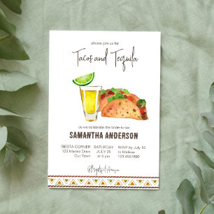 Tacos och tequila fiesta möhippa inbjudningar