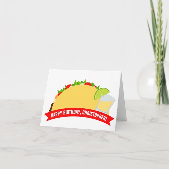 Tacos och Tequila Kort (Framsida)