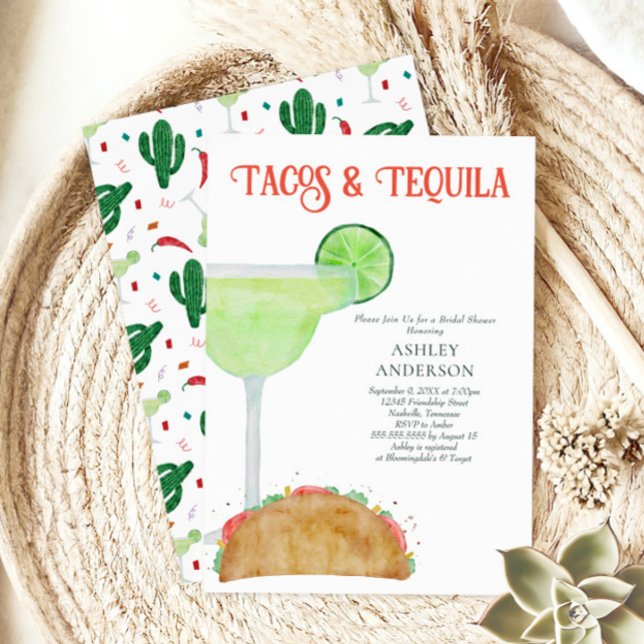 Tacos och Tequila Margarita Möhippa Inbjudningar (Skapare uppladdad)
