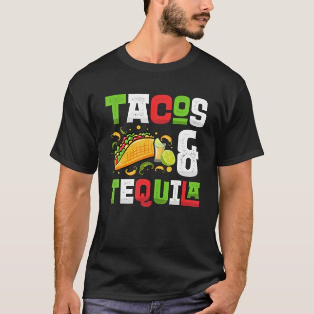 Tacos och Tequila Nacho Average Mexican Cinco de M T Shirt (Framsida)