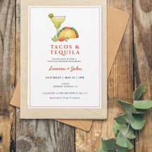 Tacos och Tequila par duschinbjudan
