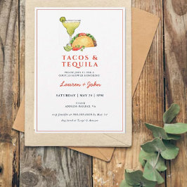 Tacos och Tequila par duschinbjudan Inbjudningar
