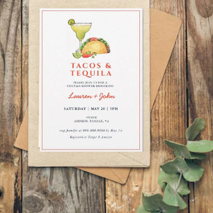 Tacos och Tequila par duschinbjudan Inbjudningar