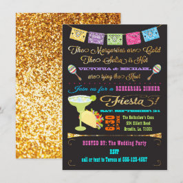 Tacos och Tequila Par Rehearsal Dinner Fiesta Inbjudningar