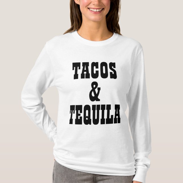 Tacos och Tequila T Shirt (Framsida)