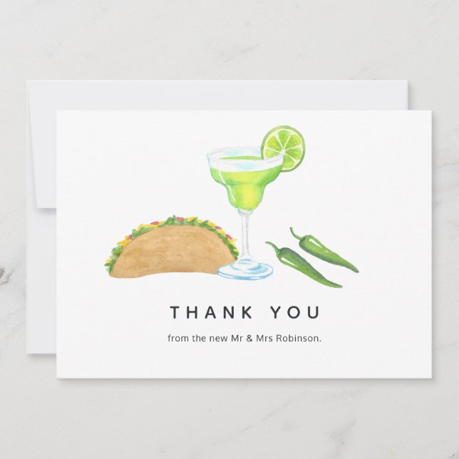 Tacos och Tequila Tack Kort (Framsida)