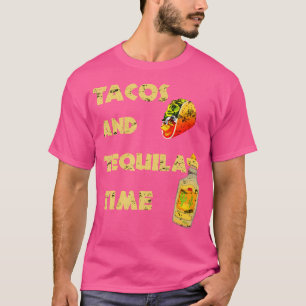 Tacos och Tequila Time, mexikanska livsmedel T Shirt