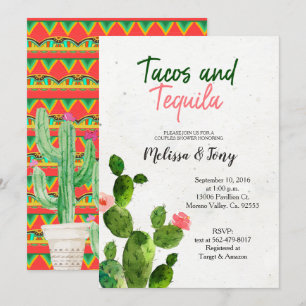 Tacos- och Tequilaparduschinbjudan Inbjudningar