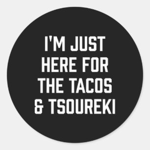 Tacos och Tsoureki Funny Cinco de Mayo Orthodox Gr Runt Klistermärke