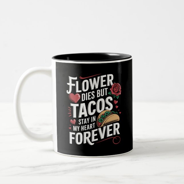 Tacos över Valentineser Två-Tonad Mugg (Vänster)