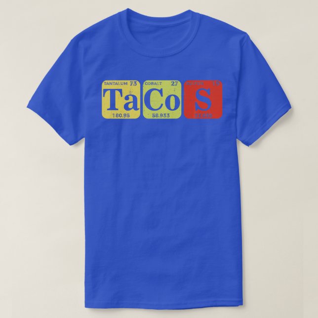 Tacos Periodic Bord Mexican Food Science Nerds Ta T Shirt (Design framsida)