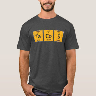 Tacos Periodiska Element Livsmedelsvetenskap rolig T Shirt