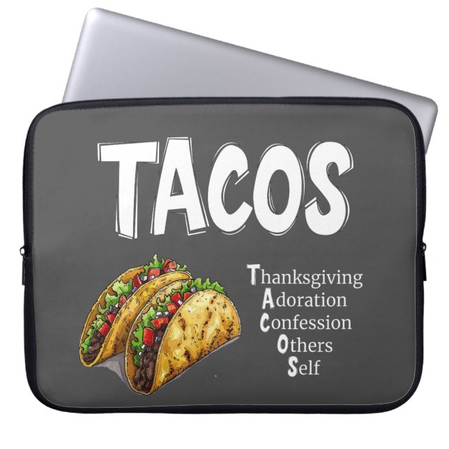 TACOS Prayer Electronics Bag Laptop Fodral (Framsidan)