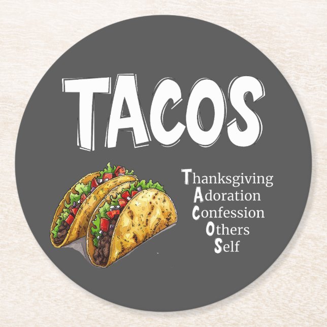 TACOS Prayer Papper Underlägg (Framsidan)