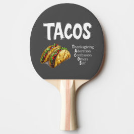 TACOS Prayer Ping Pong Paddle Pingisracket