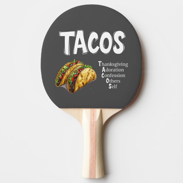 TACOS Prayer Ping Pong Paddle Pingisracket (Framsidan)