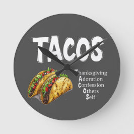 TACOS Prayer Wall Clock Rund Klocka
