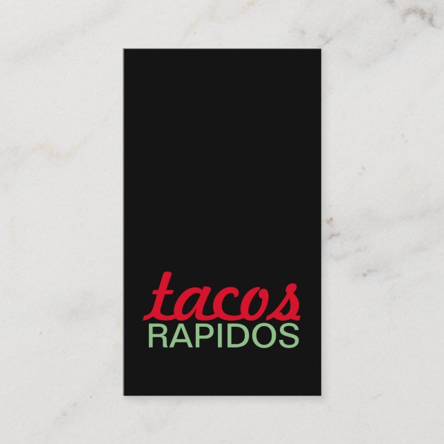 tacos rapidos slår kort (Framsida)