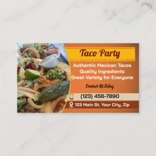 Tacos Service Affärskorts Visitkort