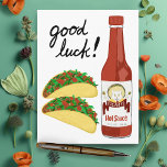 TACOS Spicy Hett Sauce Cat Maracas LYCKA TILL Vykort<br><div class="desc">TACO TIME! Kolla in den här roligten och den krydda hetten med en katt som skakar hans maracas. Anpassa med egen text! Titta på min butik för mer!</div>