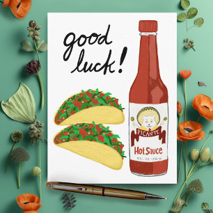 TACOS Spicy Hett Sauce Cat Maracas LYCKA TILL Vykort