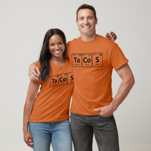 Tacos (Ta-Co-S) Periodisk stavning av Inslag T Shirt