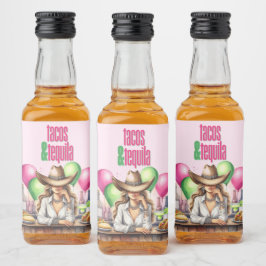 Tacos Tequila Flask Etiketter
