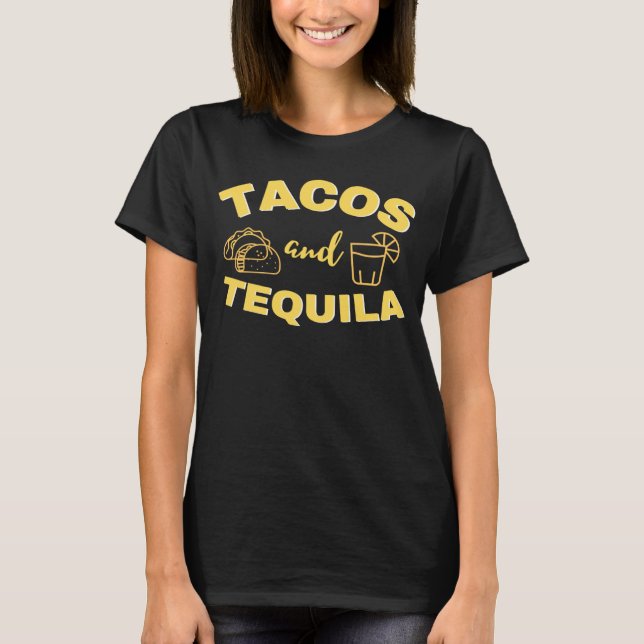 Tacos & tequila mexican helgdag cinco de mayo dri t shirt (Framsida)