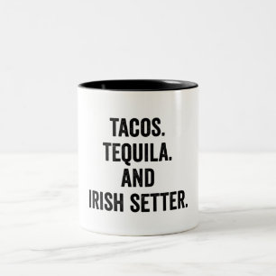 Tacos Tequila och Irish Setter Två-Tonad Mugg