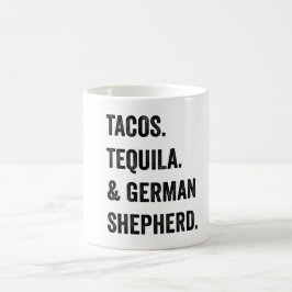 Tacos Tequila Och Tysk Shepherd Kaffemugg