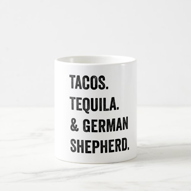 Tacos Tequila Och Tysk Shepherd Kaffemugg (Center)