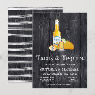 Tacos & Tequila Par Shower Förlovningsfest Inbjudningar