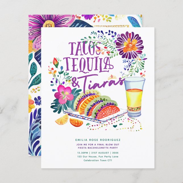 Tacos Tequila Tiaror Sista Fiesta Speningsfest Möh (Fram/baksida)
