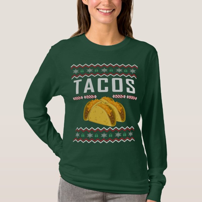 Tacos Ugly jul Sweater Tröja (Framsida)